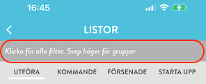 Find lists buttons